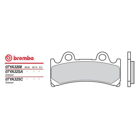 Vorne bremsbeläge Brembo Triumph 900 DAYTONA SUPER III 1994 -  typ SC