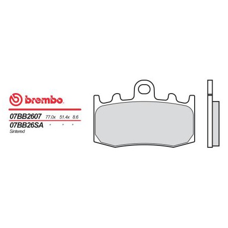 Přední brzdové destičky Brembo BMW 1150 R 1150 GS ADVENTURE ABS INTEGRALE 2001 - 2005 směs SC