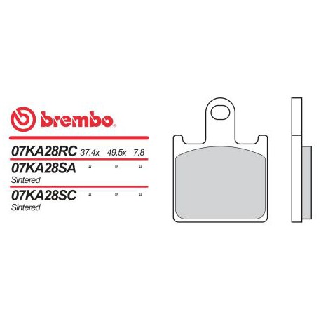 Front brake pads Brembo Kawasaki 1400 ZZR ABS 2006 - 2015 type SC