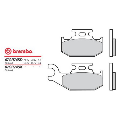 Přední brzdové destičky Brembo Suzuki 700 LT-A KING QUAD 2005 -  směs SD