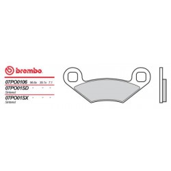 Přední brzdové destičky Brembo Polaris 250 TRAIL BOSS 1988 - 1990 směs SD