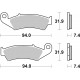 Přední brzdové destičky SBS Honda AX-1 250  1990 směs HF