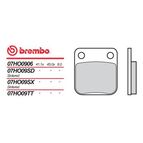 Přední brzdové destičky Brembo Yamaha 300 YFM WARRIOR 1989 -  směs SX
