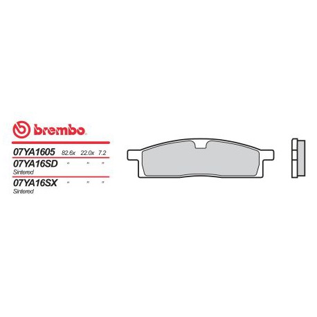 Přední brzdové destičky Brembo Yamaha 80 YZ 1986 - 1992 směs SX