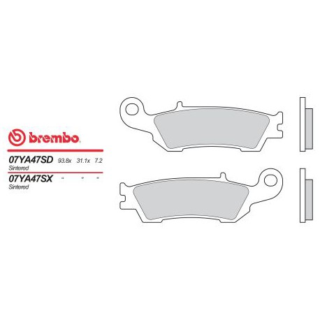 Přední brzdové destičky Brembo Yamaha 450 YZ F 2016 -  směs SX