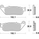 Přední brzdové destičky SBS Daelim VT 125 Evolution 2000 - 2003 směs HF