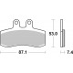 Přední brzdové destičky SBS MZ  125 SM, SX 1999 - 2001 směs HF