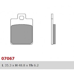 Přední brzdové destičky Brembo Piaggio 400 MP3 2007 -  směs XS