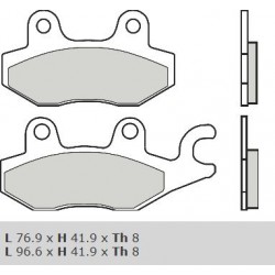 Přední brzdové destičky Brembo Suzuki 400 BURGMAN (right caliper) 2007 -  směs XS