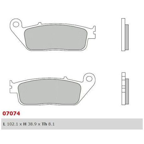Vorne bremsbeläge Brembo Peugeot 600 SATELIS ABS 2004 -  typ XS