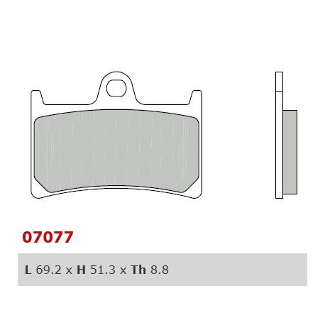 Vorne bremsbeläge Brembo Yamaha 500 T MAX 2008 - 2011 typ XS