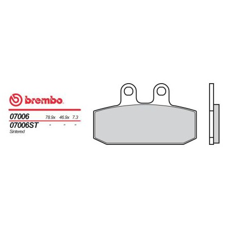 Vorne bremsbeläge Brembo Gilera 200 RTX 1985 -  typ XS