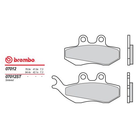 Přední brzdové destičky Brembo Benelli 400 VELVET DUSK 2003 - 2003 směs XS