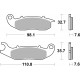 Front brake pads SBS Derbi  125 Mulhacen 2008 - 2011 směs HF