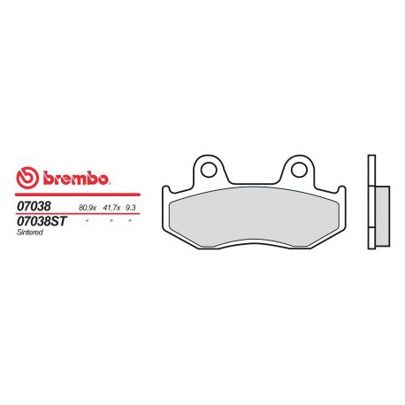 Vorne bremsbeläge Brembo Honda 150 DYLAN 2002 -  typ XS