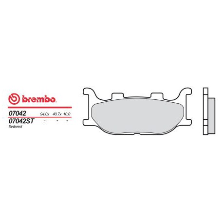 Přední brzdové destičky Brembo Italjet 125 JUPITER 2002 -  směs XS