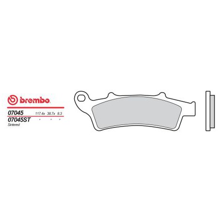 Přední brzdové destičky Brembo Aprilia 250 ATLANTIC 2004 -  směs XS