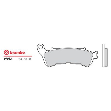 Vorne bremsbeläge Brembo Honda 400 SILVER WING 2009 -  typ XS