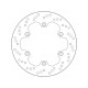 Přední brzdový kotouč Brembo DAELIM 125 ROCKET 1999 - 2000