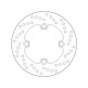 Zadní brzdový kotouč Brembo KAWASAKI 636 ZX-6R 2005 - 2006